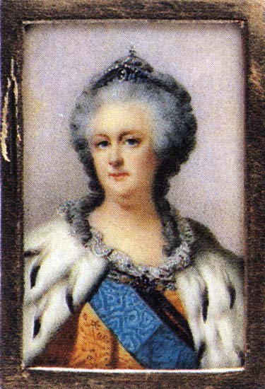 Екатерина II (миниатюра) | Екатерина II Алексеевна | Русская портретная галерея