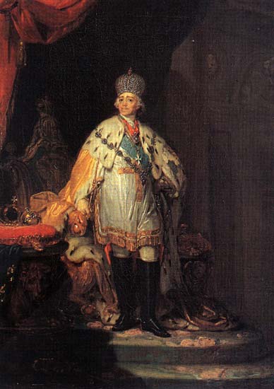 Павел I (в белом далматике, 1799-1800) | Павел I | Русская портретная галерея