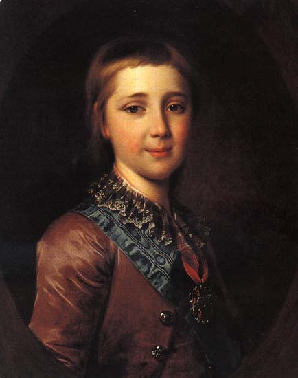 Александр Павлович (Александр I, в детстве, 1787) | Александр I | Русская портретная галерея