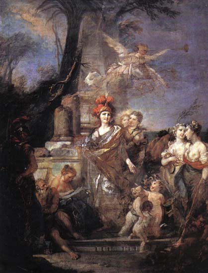 Екатерина II (в образе Минервы, окруженная музами, конец 1760-х) | Екатерина II Алексеевна | Русская портретная галерея Екатерина II (в образе Минервы, окруженная музами, конец 1760-х) | Екатерина II Алексеевна | Русская портретная галерея