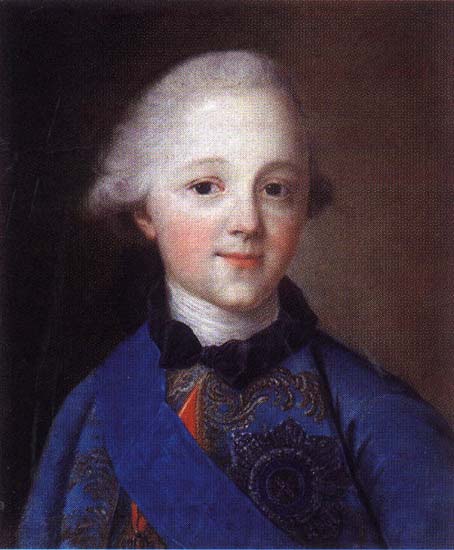 Павел Петрович (великий князь, не ранее 1764) | Павел I | Русская портретная галерея