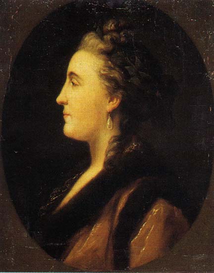 Екатерина II (1760-е, в профиль) | Екатерина II Алексеевна | Русская портретная галерея