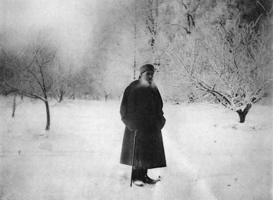 Толстой Лев Николаевич (с прогулки зимой) | Толстой Лев Николаевич | Русская портретная галерея