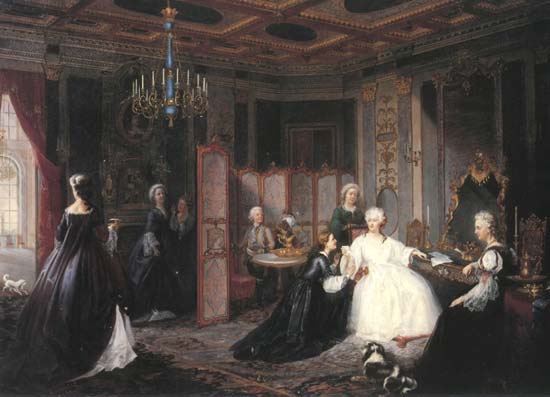Екатерина II ("Вручение письма Екатерине II", на сюжет повести "Капитанская дочка", 1861) | Екатерина II Алексеевна | Русская портретная галерея Екатерина II ("Вручение письма Екатерине II", на сюжет повести "Капитанская дочка", 1861) | Екатерина II Алексеевна | Русская портретная галерея