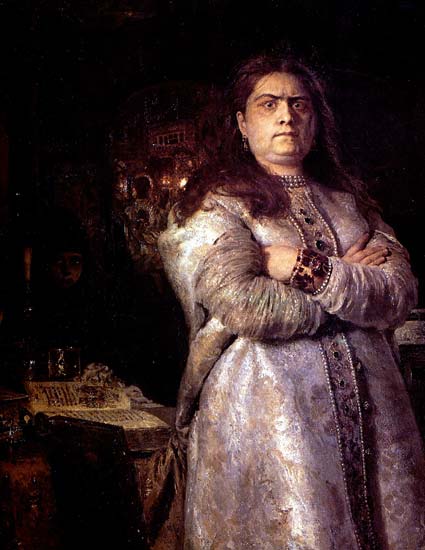 Софья Алексеевна (Царевна, 1879, фрагмент) | Софья Алексеевна | Русская портретная галерея