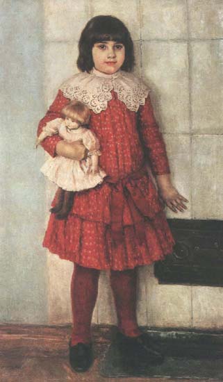 Сурикова О.В. (портрет дочери художника, в детстве, 1888) | Сурикова О. В. (дочь художника) | Русская портретная галерея