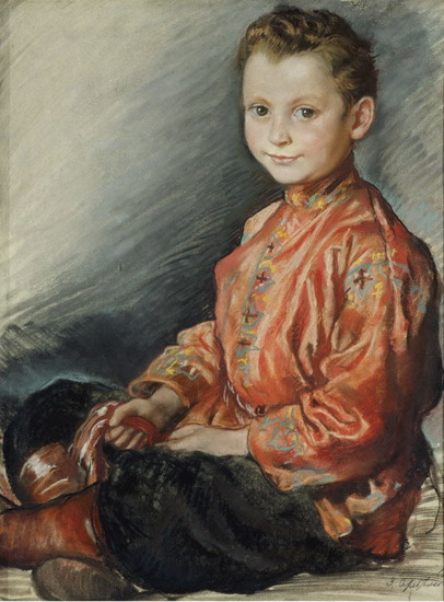 Левитан Ю. И. (портрет мальчика Ю.И.Левитана, пастель, 1929) | Левитан Ю. И. | Русская портретная галерея