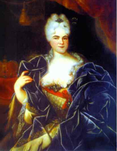 Екатерина I (1717, портрет Ивана Никитина) | Екатерина I Алексеевна | Русская портретная галерея