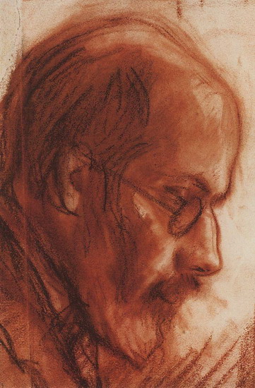 Бенуа Александр Николаевич (в профиль, 1924) | Бенуа Александр Николаевич | Русская портретная галерея