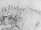 Изображение: Толстой Л.Н. (на диване, читает, 1891)  | Русская портретная галерея