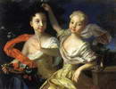 Изображение: Анна Петровна и Елизавета Петровна (царевны, 1717)  | Русская портретная галерея