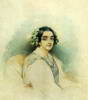 Изображение: Баратынская А.Д. (неизв худ., 1850-е гг.)  | Русская портретная галерея