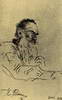 Изображение: Толстой Лев Николаевич (за шахматами, "Шах Королю", 1891)  | Русская портретная галерея