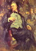 Изображение: Шаляпин Федор Иванович (сидящий в кресле, 1921)  | Русская портретная галерея