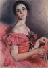 Изображение: Гейденрейх Екатерина Николаевна (в красном, 1923)  | Русская портретная галерея